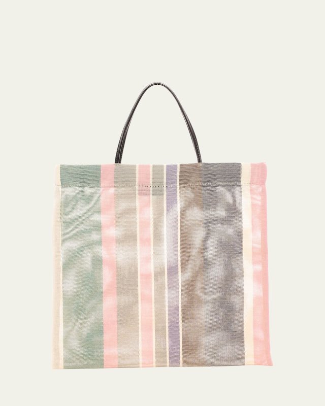 Barn Mini Tote Bag in Striped Mesh
